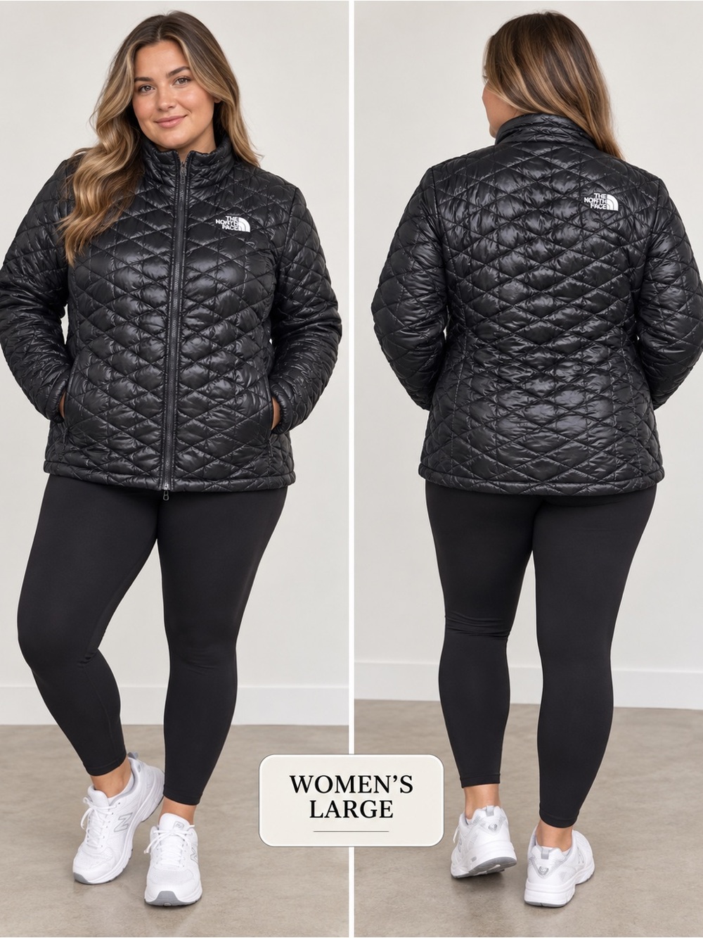 The North Face Women’s large  Quilted Puffer Jacket - Black